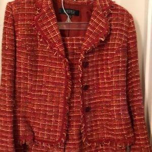 Nubby tweed Kasper suit